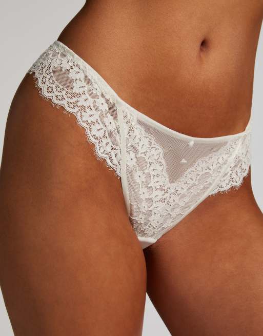 Hunkemöller - Daisy - String in wit, 3 van 4