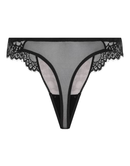 Hunkemoller Daisy thong in black, 5 of 5