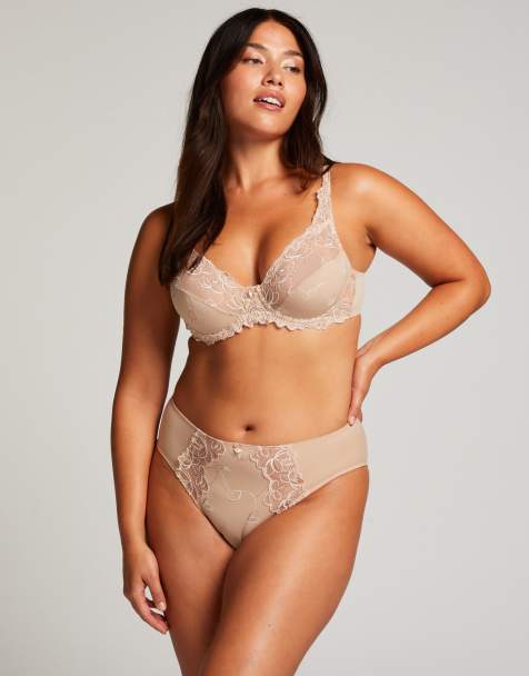 Hunkemoller Diva high knickers in beige - view 1