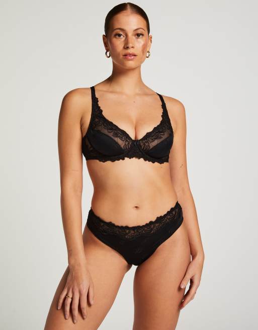 Hunkemöller – Diva – Unwattierter Bügel-BH in Schwarz