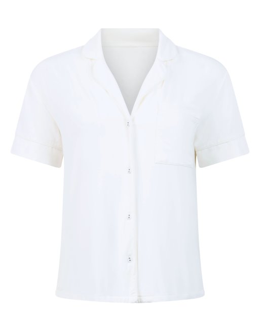 Hunkemoller - Essential - Veste en jersey à manches courtes - Blanc, 2 de 6
