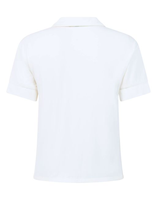 Hunkemöller - Essentials - Jersey overhemd met korte mouwen in wit, 6 van 6