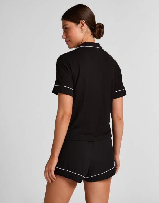 Hunkemöller - Essentials - Jersey shorts in zwart, 2 van 5