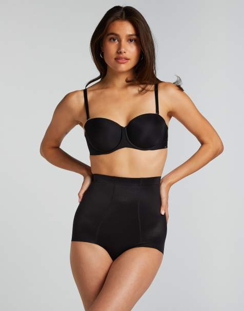 Hunkemöller – Formender Slip aus schwarzem Neopren-Material mit hohem Bund - view 1
