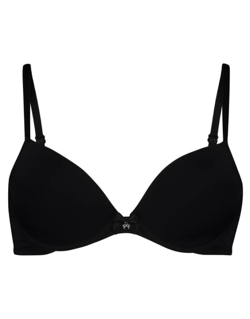 Hunkemöller – Gepolsterter Bügel-BH in Schwarz mit tiefem Ausschnitt, 4 von 4