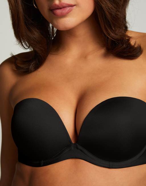 Hunkemöller – Gepolsterter, trägerloser Maximizer-Bügel-BH in Schwarz, 2 von 4