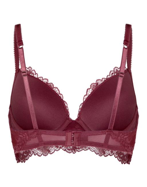 Hunkemoller gewatteerde beugel longline-bh Naomi in paars, 6 van 6