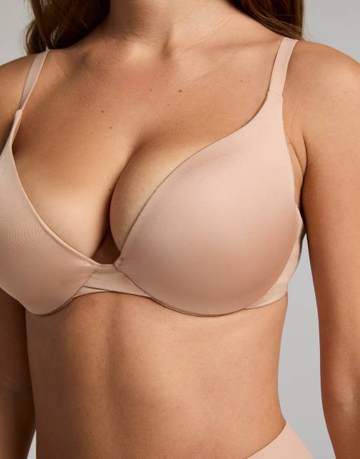 Hunkemöller - Gladde voorgevormde push-up beugel-bh in beige, 2 van 4