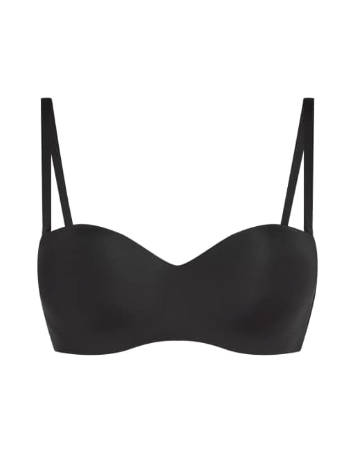 Hunkemöller - Gladde voorgevormde push-up beugel-bh met afneembare bandjes in zwart, 2 van 4