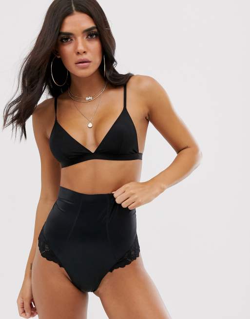 Hunkemoller high-waisted shapewear thong in black