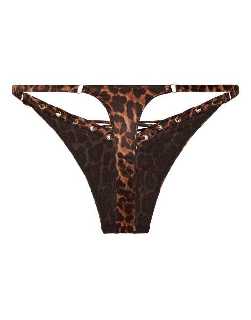 Hunkemoller Highleg-Tanga Quinn in Braun, 5 von 5