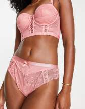 Hunkemoller Mitzy lace strappy thong with hardware detail in