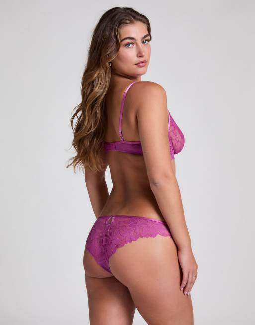 Hunkemoller - Ingrid - Braziliaanse slip in paars, 3 van 4