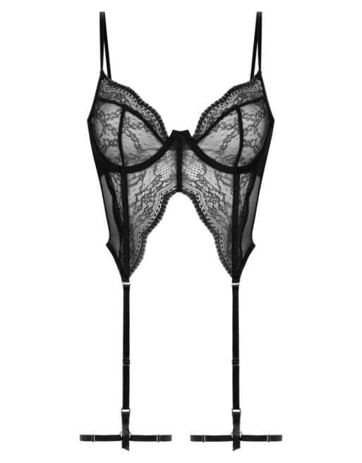 Hunkemoller Isabelle bustier in black, 3 of 4