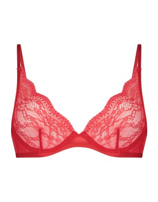 Hunkemöller - Isabelle - Unwattierter Bügel-BH in Rot