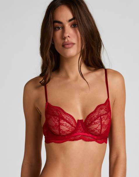 Hunkemöller – Isabelle – Unwattierter Bügel-BH in Rot - view 1