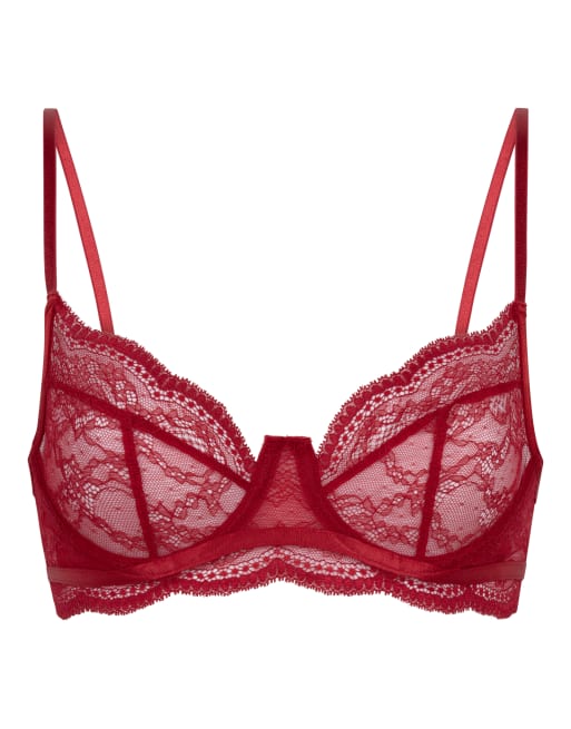 Hunkemöller – Isabelle – Unwattierter Bügel-BH in Rot, 4 von 5