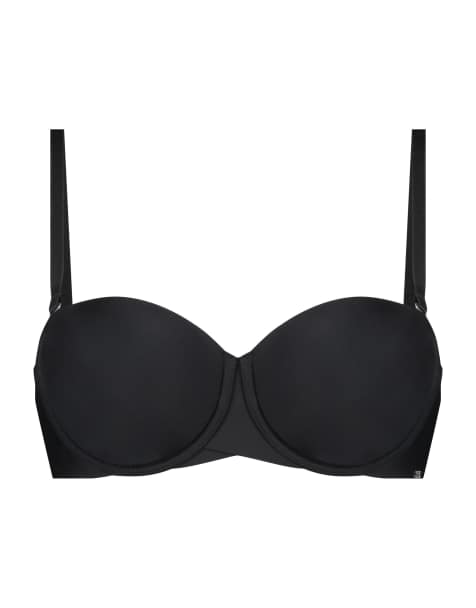 Hunkemöller - Jane - Gewatteerde strapless beugel-bh in zwart - view 1
