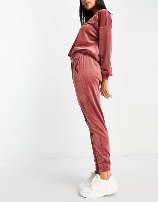 - Joggingbroek geribbeld velours rosewood | ASOS