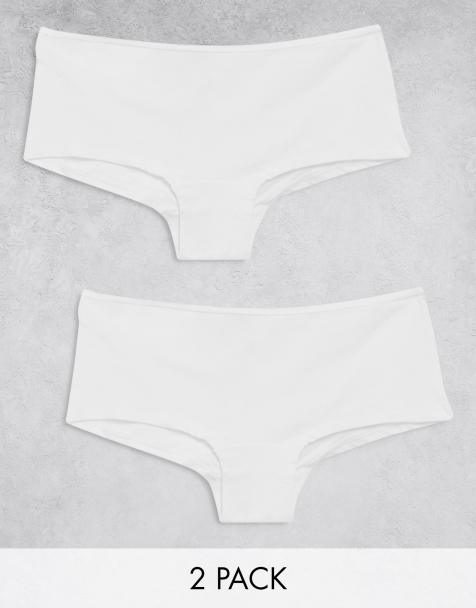 Hunkemoller - Kim - Lot de 2 culottes en coton - Blanc - view 1