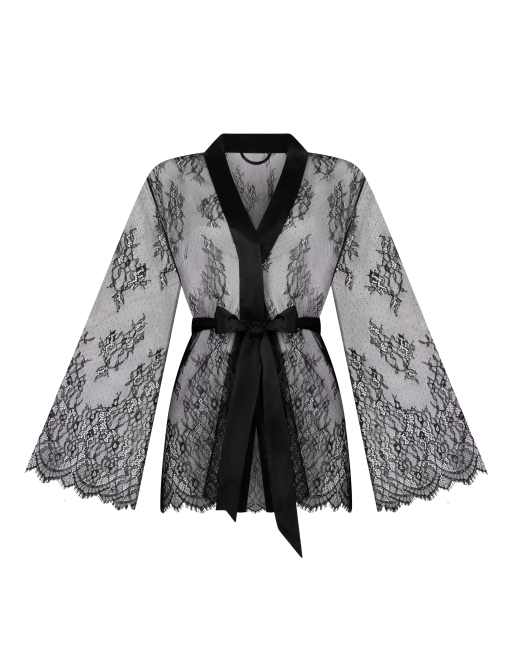 Hunkemoller - Kimono en dentelle - Noir, 2 de 4