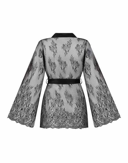 Hunkemoller - Kimono en dentelle - Noir, 4 de 4