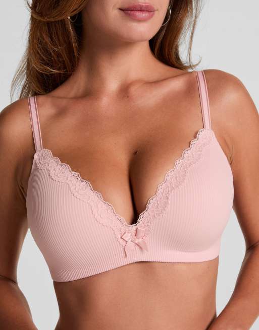 Hunkemoller Lola padded non-wired bra in pink, 2 of 5