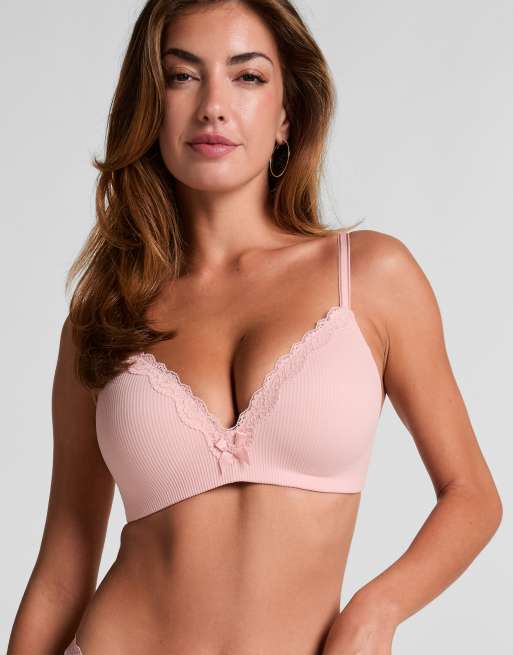 Hunkemoller Lola padded non-wired bra in pink, 3 of 5