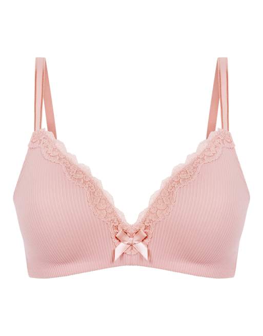 Hunkemoller Lola padded non-wired bra in pink, 4 of 5