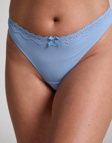 Hunkemoller Lola thong in blue - view 1