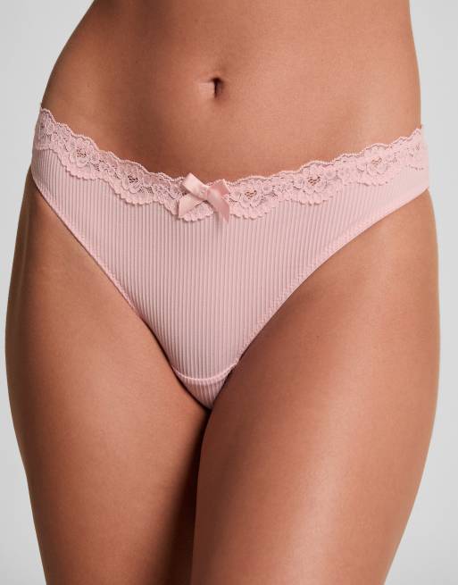 Hunkemoller Lola thong in pink, 2 of 5