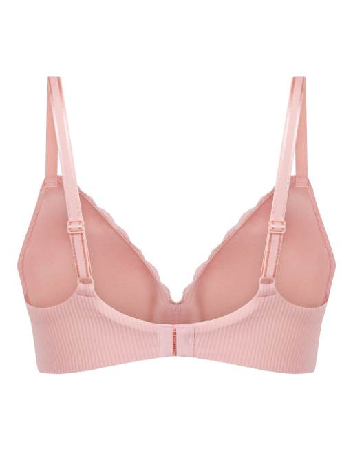 Hunkemöller – Lola – Wattierter BH ohne Bügel in Rosa, 5 von 5