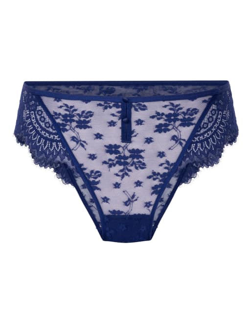 Hunkemöller - Lou - Braziliaanse slip in blauw, 4 van 4