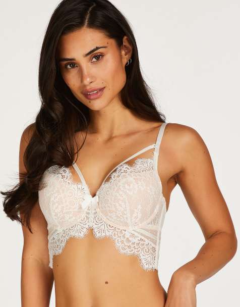 Hunkemoller Marilee padded underwired longline bra in white - view 1
