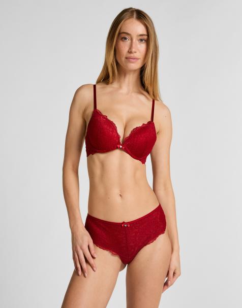 Hunkemöller – Marine – Brazilian-Slip in Rot - view 1