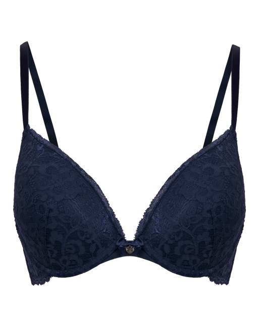 Hunkemoller marine gewatteerde push-up bh met beugel in blauw, 5 van 6