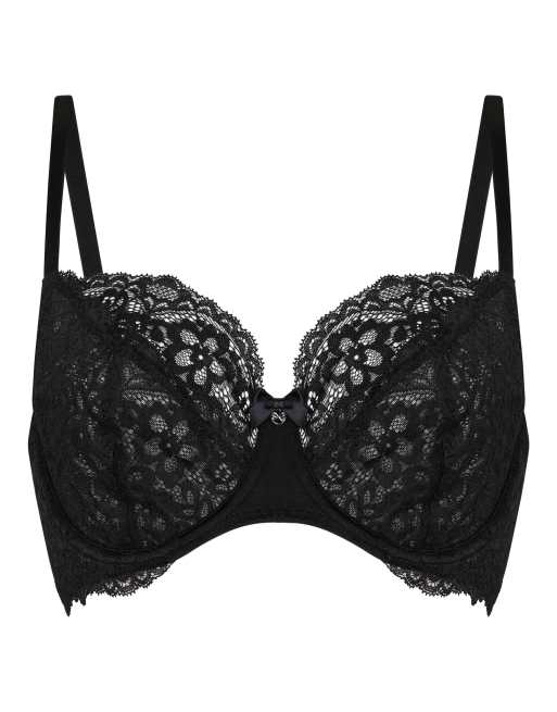 Hunkemoller Marine non-padded underwired bra in black, 5 of 6