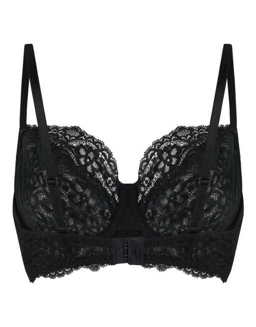 Hunkemoller Marine non-padded underwired bra in black, 6 of 6