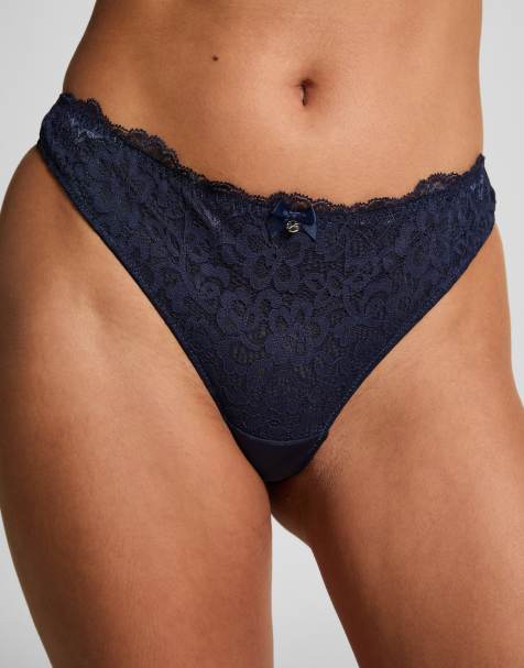Hunkemoller - Marine - String in blauw - view 1