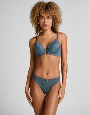 Hunkemöller Damen Blau String "Marine Thong" von Baur - Bild 3