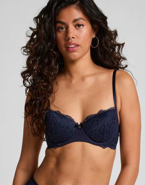 Hunkemöller - Marine - Voorgevormde beugel-bh in blauw - view 1