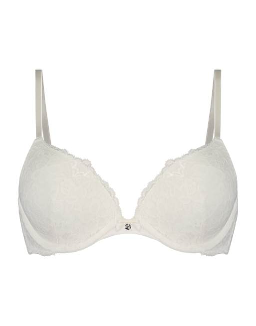 Hunkemöller – Marine – Wattierter Push-up-BH in Weiß mit Bügel, 4 von 4
