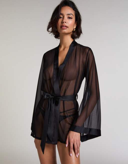Hunkemöller – Maxime – Kimono in Schwarz