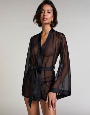 Hunkemöller - Maxime - Kimono in zwart - view 1