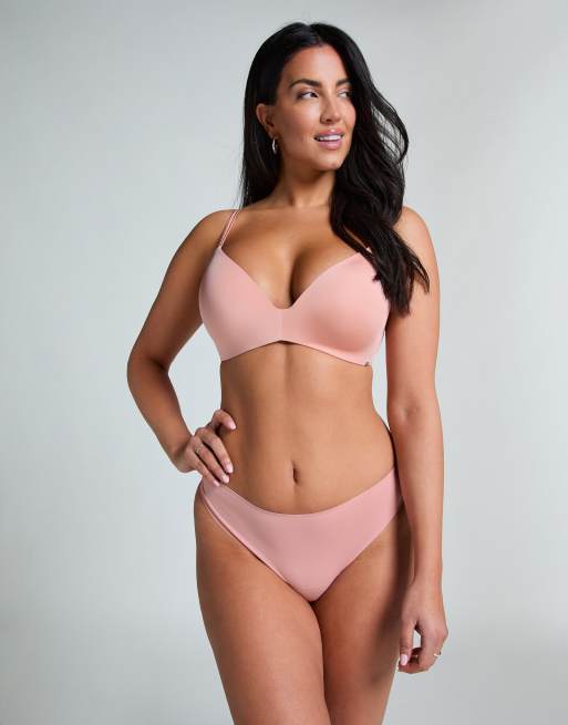 Hunkemöller – Mona – Wattierter BH in Rosa ohne Bügel, 3 von 5