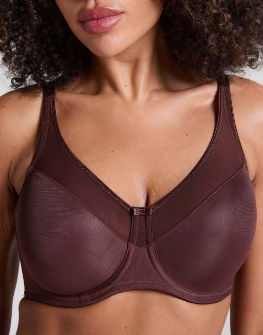 Hunkemoller Nina ungepolsterter Bügel-Minimizer-BH in Braun, 2 von 6