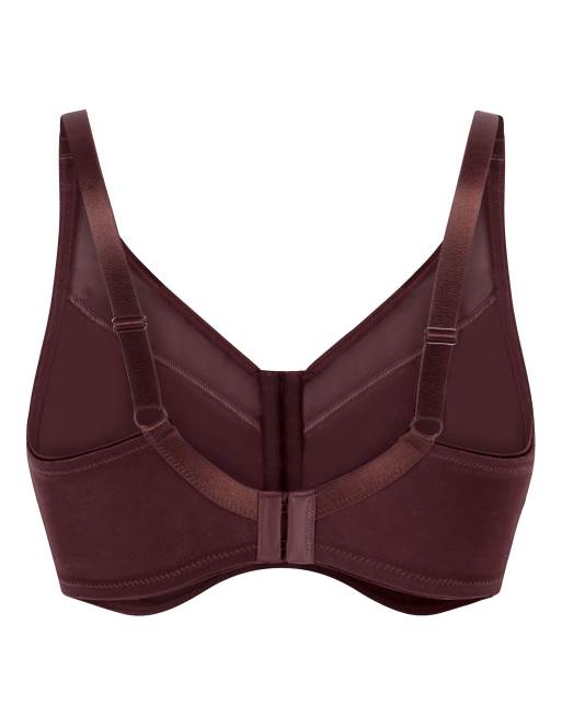 Hunkemoller Nina ungepolsterter Bügel-Minimizer-BH in Braun, 6 von 6