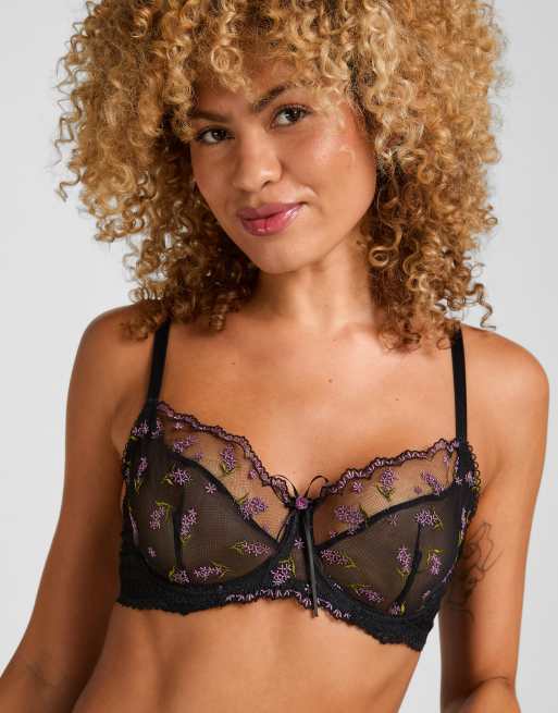 Hunkemoller Non-padded underwired bra iris in black, 2 of 6
