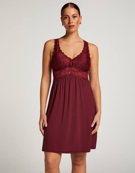 Hunkemoller - Nora - Robe nuisette en dentelle - Violet - view 1
