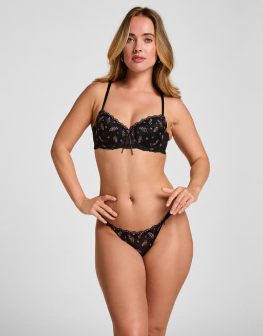 Hunkemoller Padded underwired bra iris in black, 3 of 6
